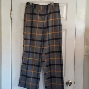 NWOT Modcloth wide-leg, grey plaid pants